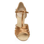 816-X Medusa | Light Tan Satin | Ladies Latin Dance Shoes
