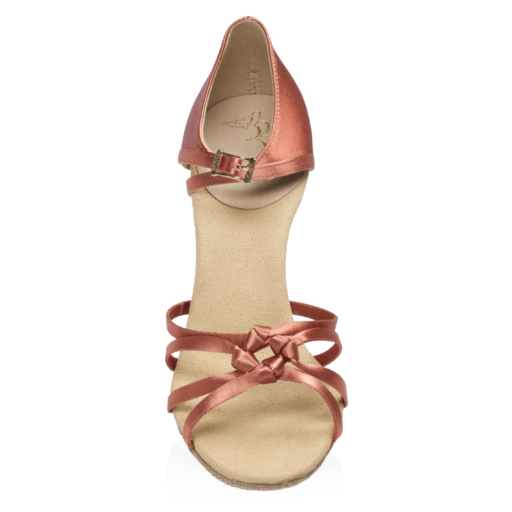 820-X Blizzard Xtra | Dark Tan Satin | Ladies Latin Dance Shoes