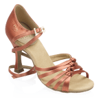 824-X Tania Xtra | Dark Tan Satin | Ladies Latin Dance Shoes - Ladies Latin & Salsa Dance Shoe – 824-X Tania by Ray Rose