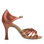 824-X Tania Xtra | Dark Tan Satin | Ladies Latin Dance Shoes