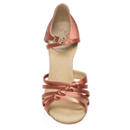 824-X Tania Xtra | Dark Tan Satin | Ladies Latin Dance Shoes