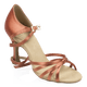 825-X Drizzle Xtra | Dark Tan Satin | Ladies Latin Dance Shoes