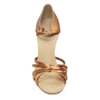 825-X Drizzle Xtra | Light Tan Satin | Ladies Latin Dance Shoes