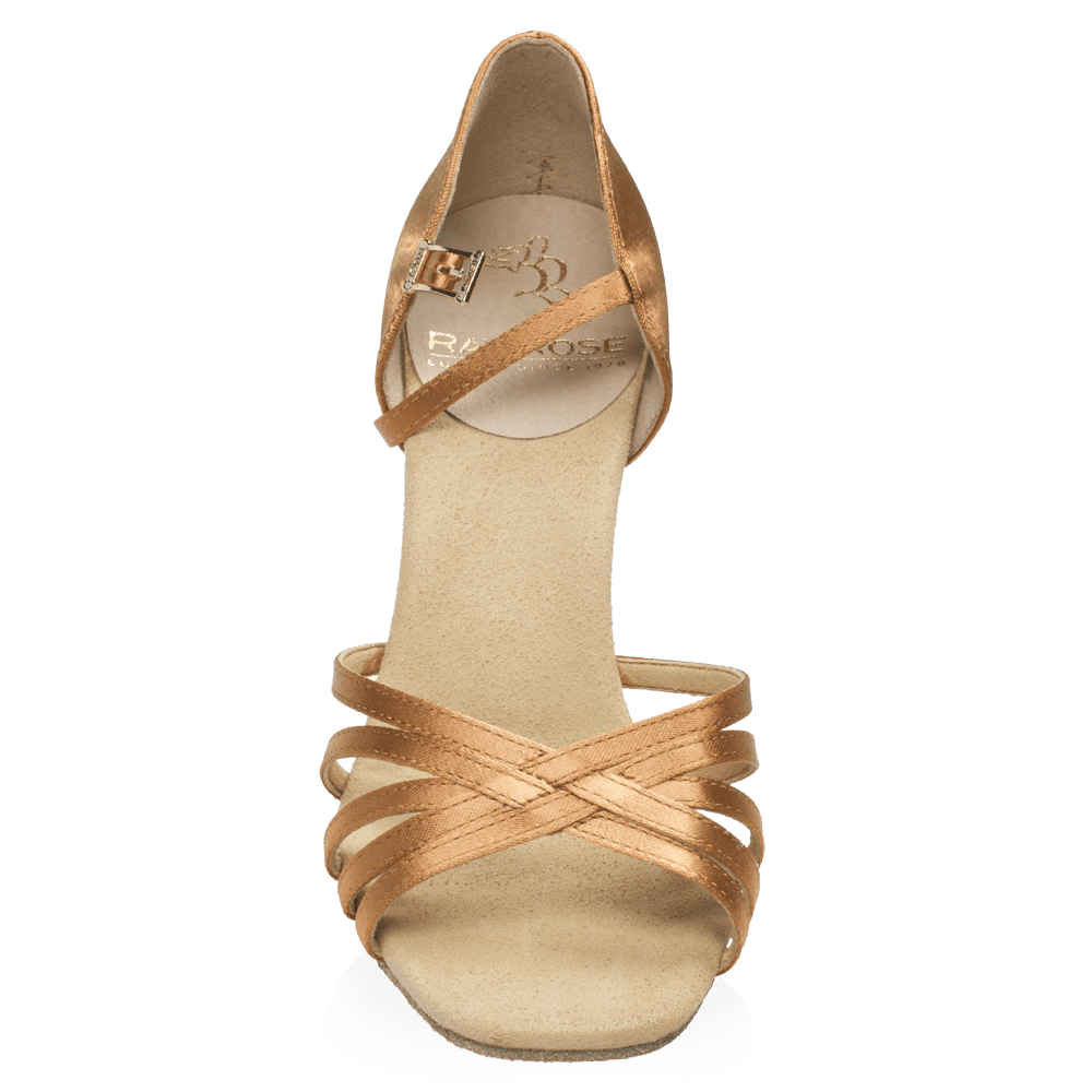 836-X Hygea Xtra | Light Tan Satin | Latin Dance Shoes
