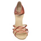 840-X Gobi Xtra | Dark Tan Satin | Ladies Latin Dance Shoes