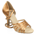 865-X Selene Xtra | Light Tan Satin  | Latin Dance Shoes