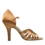 865-X Selene Xtra | Light Tan Satin  | Latin Dance Shoes