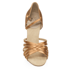 865-X Selene Xtra | Light Tan Satin  | Latin Dance Shoes