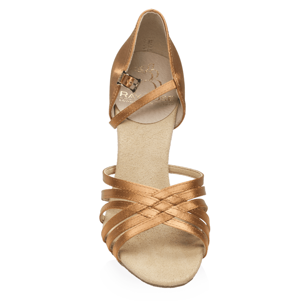 865-X Selene Xtra | Light Tan Satin  | Latin Dance Shoes