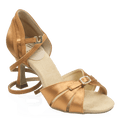 871-X Pavo - Light Tan Satin | Ladies Latin Dance Shoes