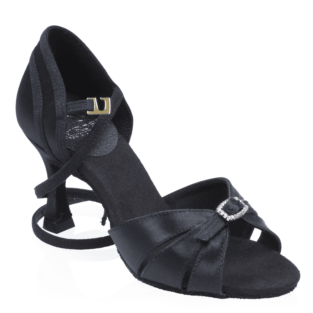 871-X Pavo - Black Satin | Ladies Latin Dance Shoes