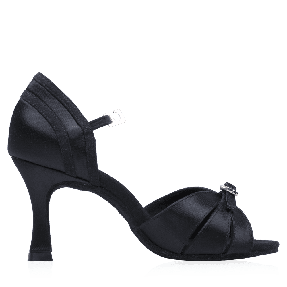 871-X Pavo - Black Satin | Ladies Latin Dance Shoes