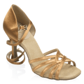 882-X Tiina Xtra | Light Tan Satin  | Latin Dance Shoes