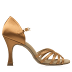 882-X Tiina Xtra | Light Tan Satin  | Latin Dance Shoes