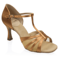 886-X Gaia - Light Tan Satin | Ladies Latin Dance Shoes