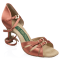 Aquila | Dark Tan Satin | Ladies Latin Dance Shoes