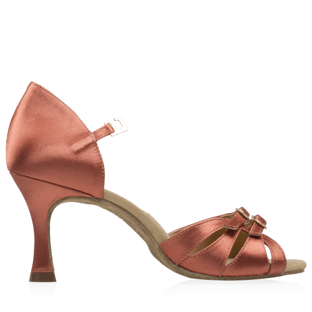 Aquila | Dark Tan Satin | Ladies Latin Dance Shoes
