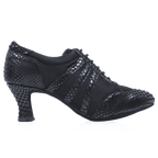 418 Tiber | Black Croc Leather/Black Mesh