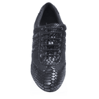 418 Tiber | Black Croc Leather/Black Mesh