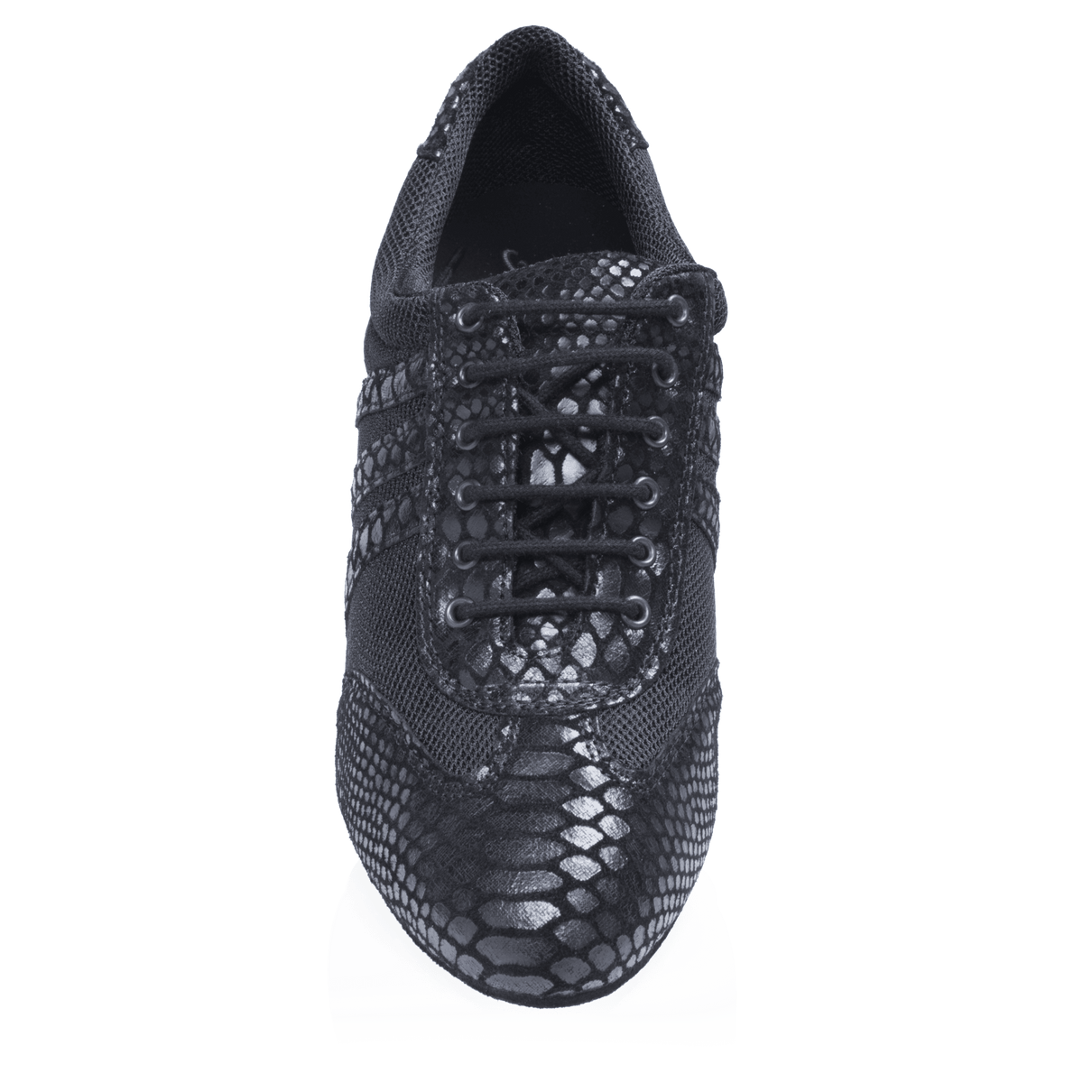 418 Tiber | Black Croc Leather/Black Mesh