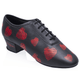 415 Solstice | Black Leather with Heart Print