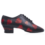415 Solstice | Black Leather with Heart Print