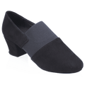 419 Luna | Black Nappa Suede Leather/Elastic