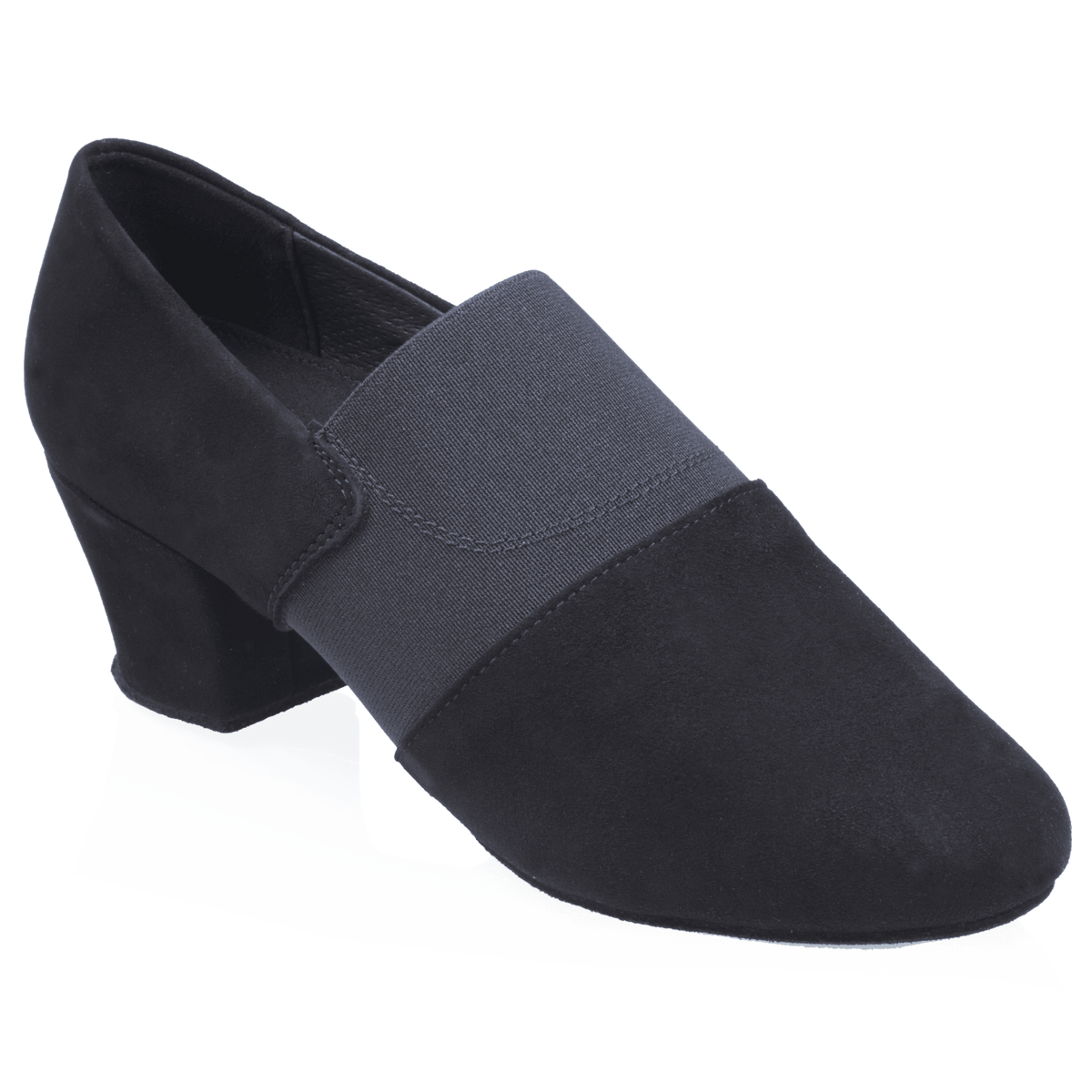 419 Luna | Black Nappa Suede Leather/Elastic