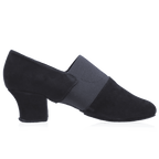 419 Luna | Black Nappa Suede Leather/Elastic
