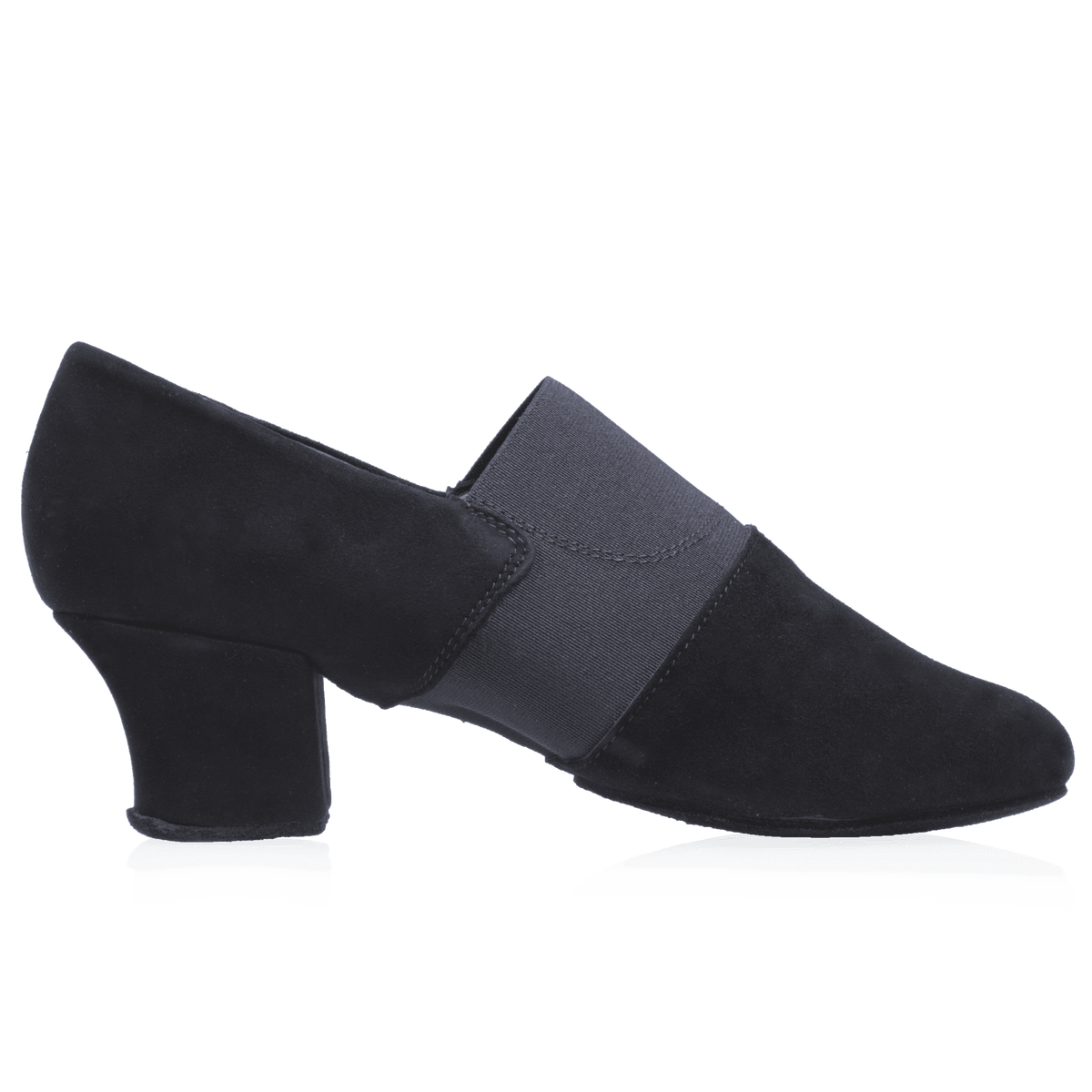 419 Luna | Black Nappa Suede Leather/Elastic