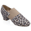 419 Luna | Leopard Print Leather/Elastic