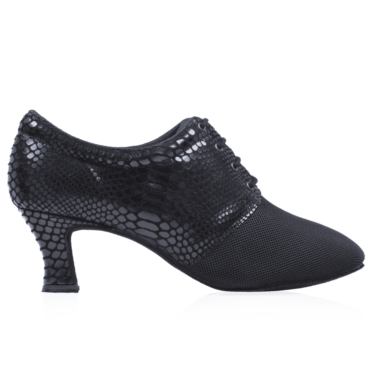 413 Artemis | Black Croc Leather/Black Mesh
