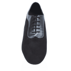 417 Solar | Black Nappa Suede Leather/ Silver Patent Collar