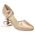 100 Ohio | Light Flesh Satin | Standard Ballroom Dance Shoes