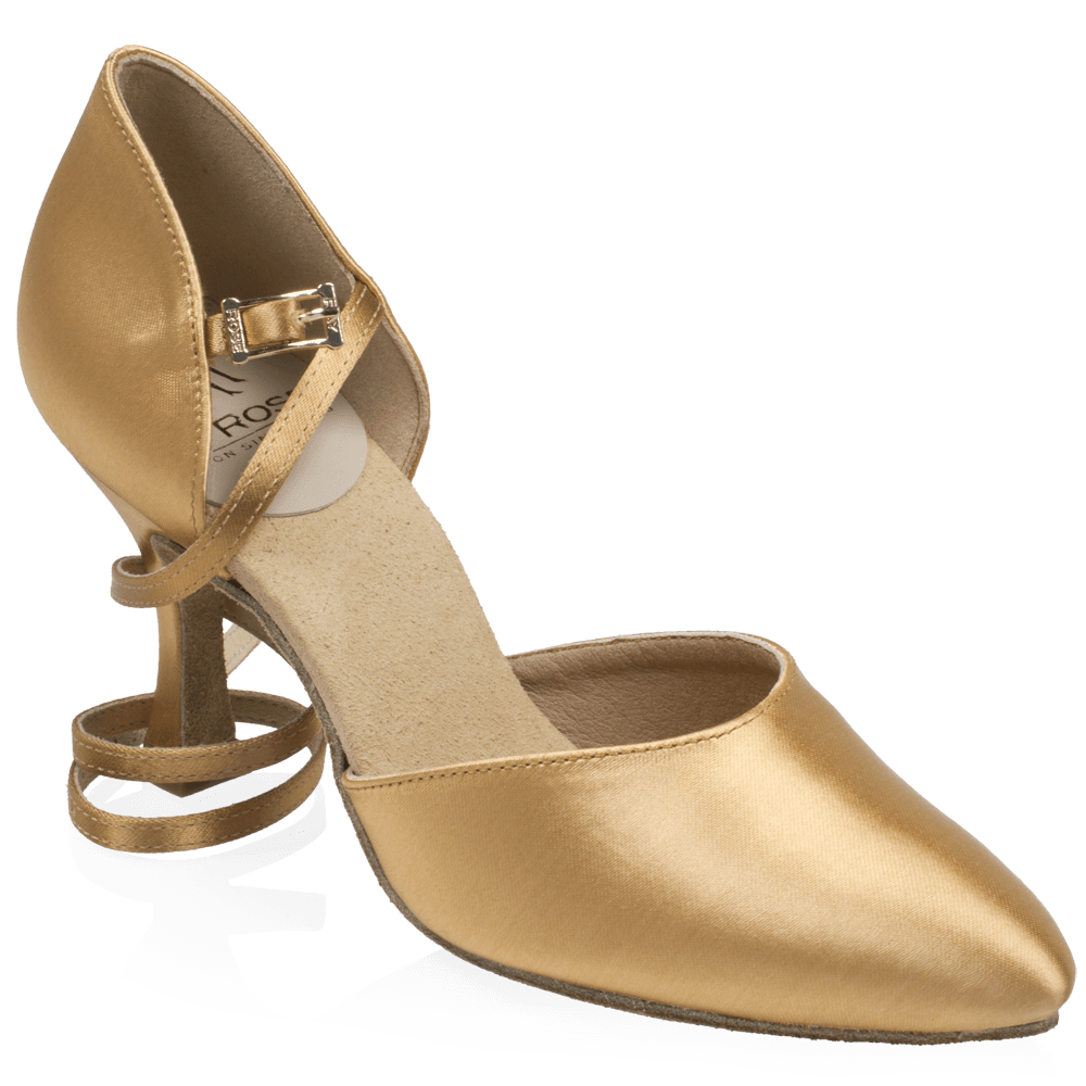 103 Sirocco | Flesh Satin | Smooth Dance Shoes - Flared Heels Only