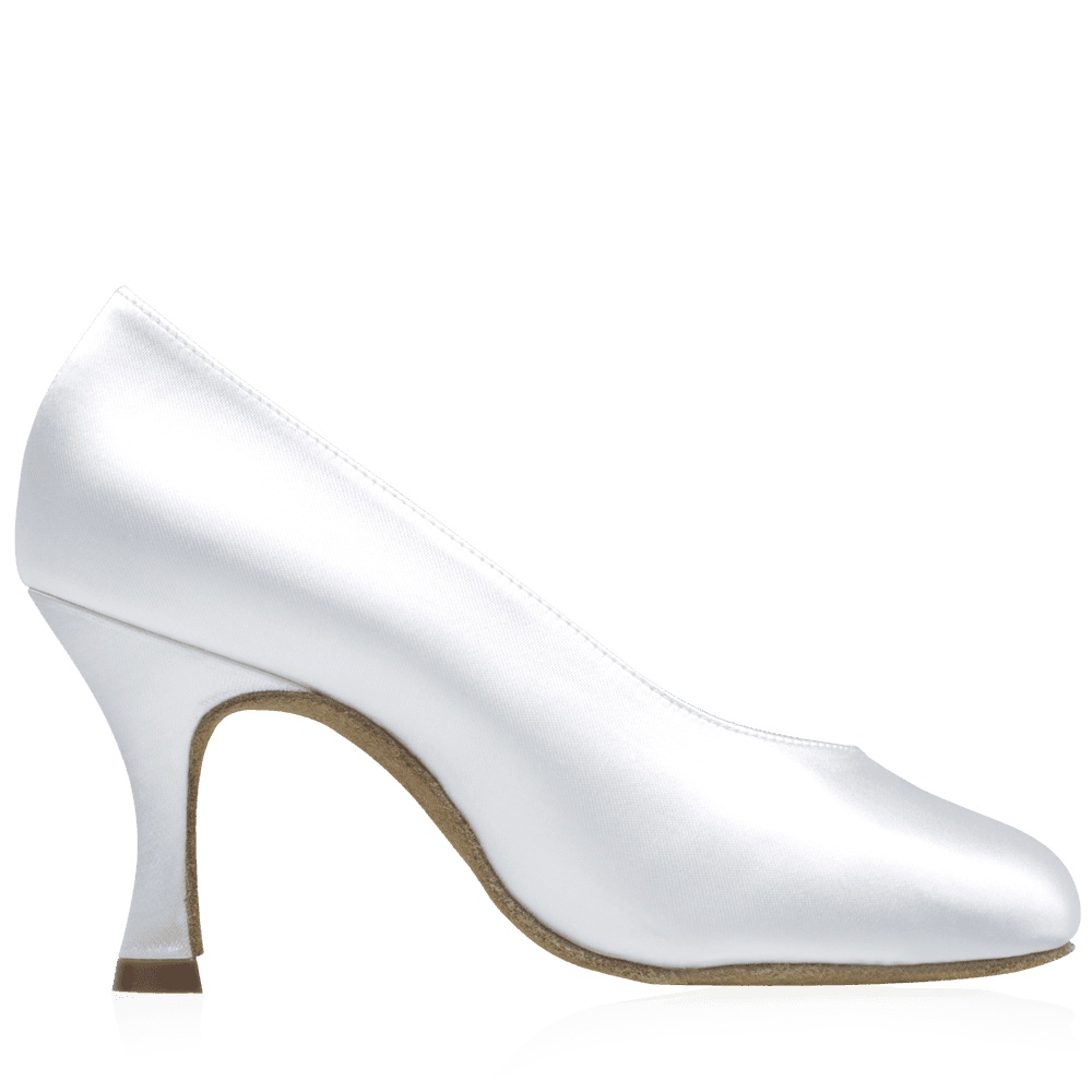 106A Landslide | White Satin | Standard Ballroom Dance Shoes