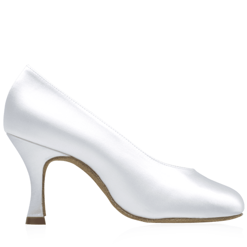 106A Landslide | White Satin | Standard Ballroom Dance Shoes
