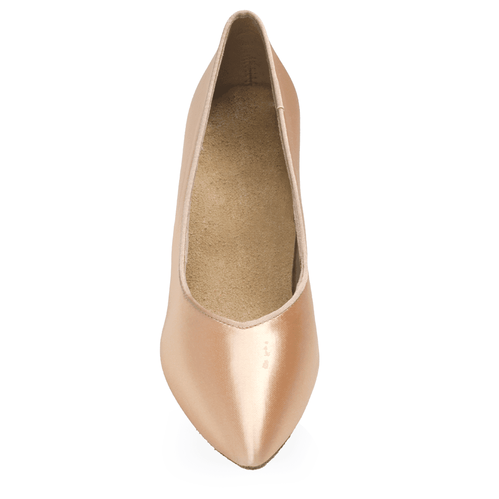 964A Claudia | Light Flesh Satin | Standard Ballroom Pointed Toe Dance Shoes