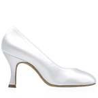 964A Claudia | White Satin | Standard Ballroom Pointed Toe Dance Shoes