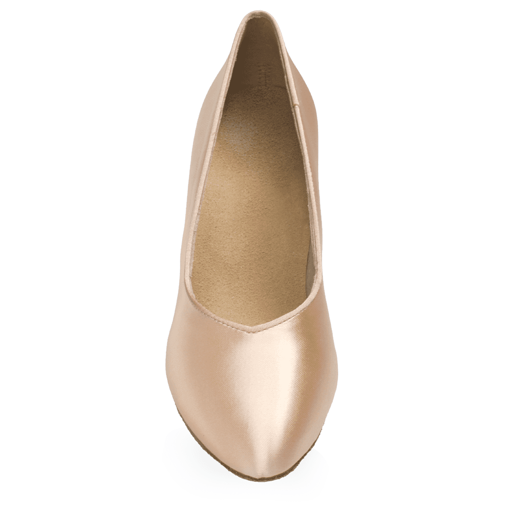 965A Claudia | Light Flesh Satin | Standard Ballroom Round Toe Dance Shoes