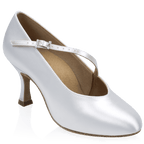 116A Rockslide | White Satin | Standard Ballroom Dance Shoes