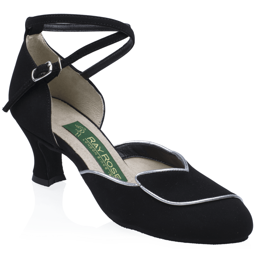 Hyacinth - Black Nubuck/Silver