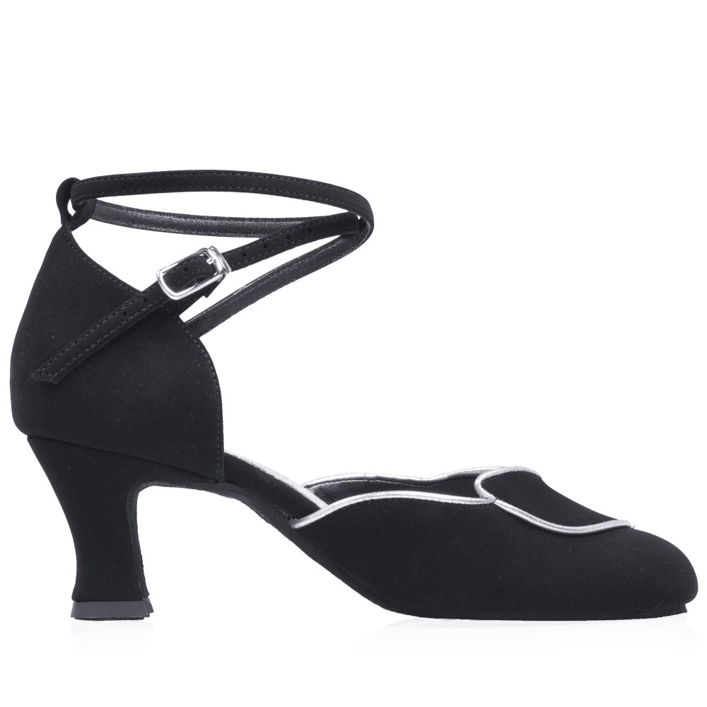 Hyacinth - Black Nubuck/Silver