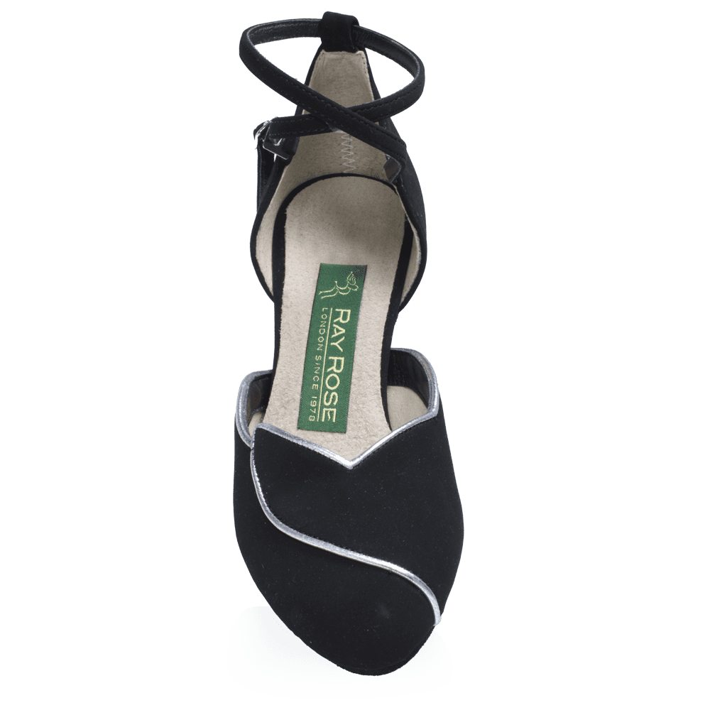 Hyacinth - Black Nubuck/Silver