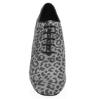 H460 Thunder | Grey/Black Leopard Print Leather | Men's Latin Dance Shoes