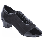 H485 Caspian | Nappa Suede Leather/Patent | Latin Dance Shoes
