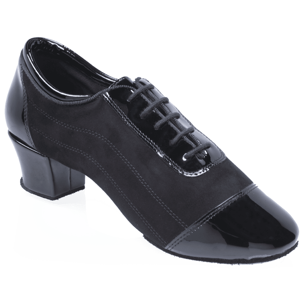 H485 Caspian | Nappa Suede Leather/Patent | Latin Dance Shoes