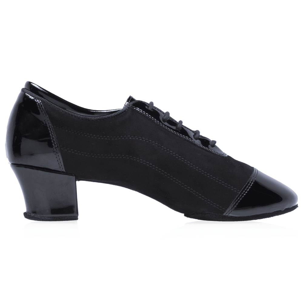 H485 Caspian | Nappa Suede Leather/Patent | Latin Dance Shoes