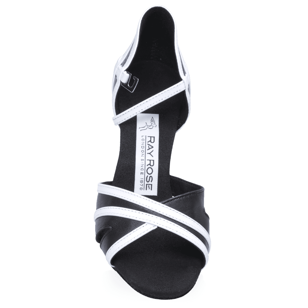 Aurora - Black/White Leather