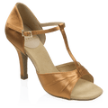H814-X Frost | Light Tan Satin | Ladies Latin Dance Shoes